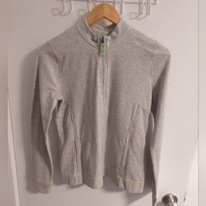 Sigrid Olsen Gray Jacket with Green Accents